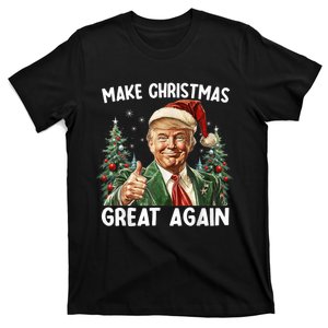 Make Christmas Great Again Funny Santa Trump 2024 Xmas T-Shirt