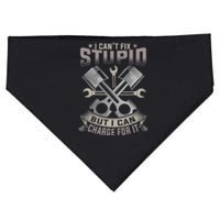 Mechanic Car Guy I Cant Fix Stupid But I Can Charge For It USA-Made Doggie Bandana