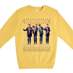 Make Christmas Great Again Ugly Sweaters Trump Dance Santa Premium Crewneck Sweatshirt