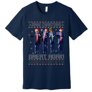 Make Christmas Great Again Ugly Sweaters Trump Dance Santa Premium T-Shirt