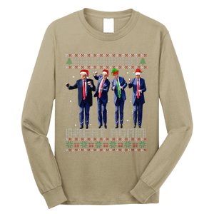 Make Christmas Great Again Ugly Sweaters Trump Dance Santa Long Sleeve Shirt