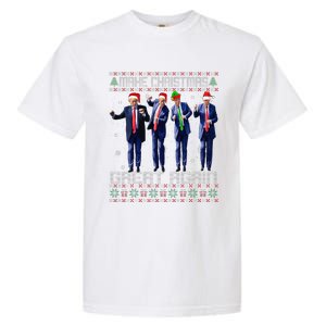 Make Christmas Great Again Ugly Sweaters Trump Dance Santa Garment-Dyed Heavyweight T-Shirt