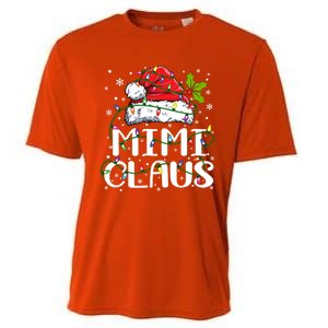 Mimi Claus Gift Christmas Lights Pajama Family Matching Funny Gift Cooling Performance Crew T-Shirt