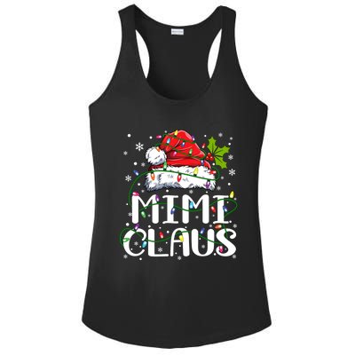 Mimi Claus Gift Christmas Lights Pajama Family Matching Funny Gift Ladies PosiCharge Competitor Racerback Tank