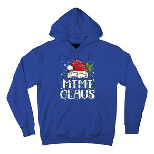 Mimi Claus Gift Christmas Lights Pajama Family Matching Funny Gift Hoodie