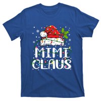 Mimi Claus Gift Christmas Lights Pajama Family Matching Funny Gift T-Shirt