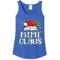 Mimi Claus Gift Christmas Lights Pajama Family Matching Funny Gift Ladies Essential Tank