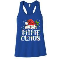 Mimi Claus Gift Christmas Lights Pajama Family Matching Funny Gift Women's Racerback Tank