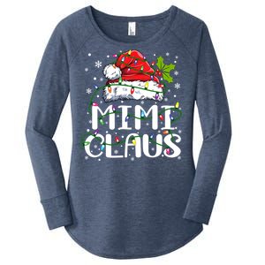 Mimi Claus Gift Christmas Lights Pajama Family Matching Funny Gift Women's Perfect Tri Tunic Long Sleeve Shirt