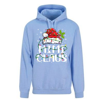 Mimi Claus Gift Christmas Lights Pajama Family Matching Funny Gift Unisex Surf Hoodie