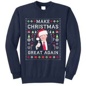 Make Christmas Great Again Funny Trump Xmas Snow Pajama Ugly Sweatshirt