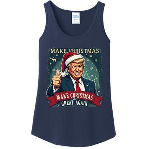 Make Christmas Great Again Santa Funny Trump Xmas Pajamas Ladies Essential Tank