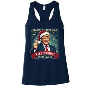 Make Christmas Great Again Santa Funny Trump Xmas Pajamas Women's Racerback Tank