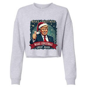 Make Christmas Great Again Santa Funny Trump Xmas Pajamas Cropped Pullover Crew