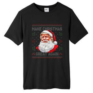 Make Christmas Great Again Funny Santa Trump Ugly Xmas Tall Fusion ChromaSoft Performance T-Shirt