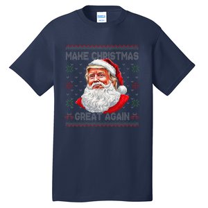 Make Christmas Great Again Funny Santa Trump Ugly Xmas Tall T-Shirt