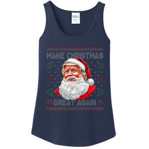 Make Christmas Great Again Funny Santa Trump Ugly Xmas Ladies Essential Tank