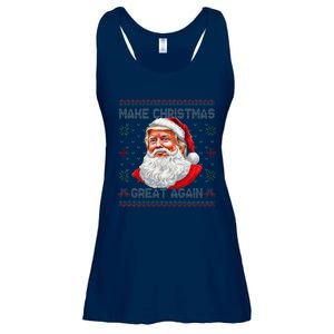 Make Christmas Great Again Funny Santa Trump Ugly Xmas Ladies Essential Flowy Tank