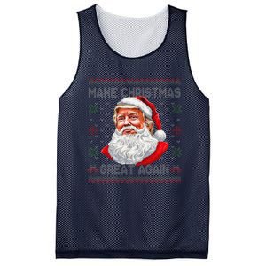 Make Christmas Great Again Funny Santa Trump Ugly Xmas Mesh Reversible Basketball Jersey Tank