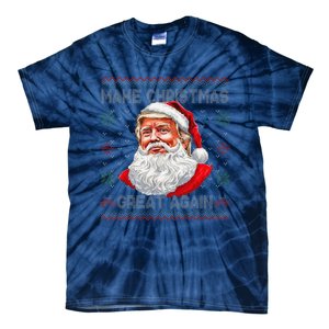 Make Christmas Great Again Funny Santa Trump Ugly Xmas Tie-Dye T-Shirt