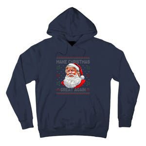 Make Christmas Great Again Funny Santa Trump Ugly Xmas Tall Hoodie