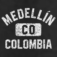 Medellin Colombia Gym Style Distressed White Print Cool Comfort Performance Bucket Hat