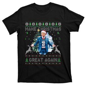 Make Christmas Great Again Ugly Sweaters Funny Trump 47 Xmas Swea T-Shirt