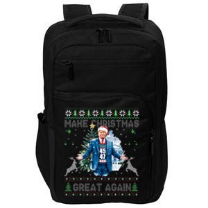 Make Christmas Great Again Ugly Sweaters Funny Trump 47 Xmas Swea Impact Tech Backpack