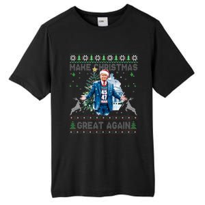 Make Christmas Great Again Ugly Sweaters Funny Trump 47 Xmas Swea Tall Fusion ChromaSoft Performance T-Shirt