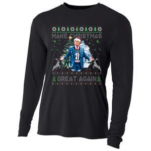 Make Christmas Great Again Ugly Sweaters Funny Trump 47 Xmas Swea Cooling Performance Long Sleeve Crew