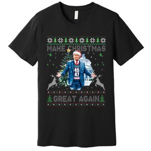 Make Christmas Great Again Ugly Sweaters Funny Trump 47 Xmas Swea Premium T-Shirt