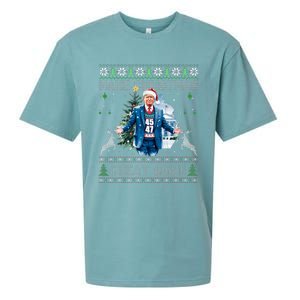 Make Christmas Great Again Ugly Sweaters Funny Trump 47 Xmas Swea Sueded Cloud Jersey T-Shirt