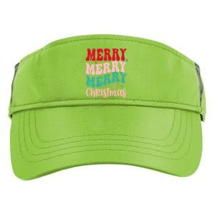 Merry Christmas Groovy Holiday Festive Adult Drive Performance Visor