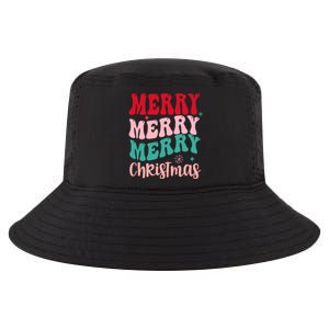 Merry Christmas Groovy Holiday Festive Cool Comfort Performance Bucket Hat