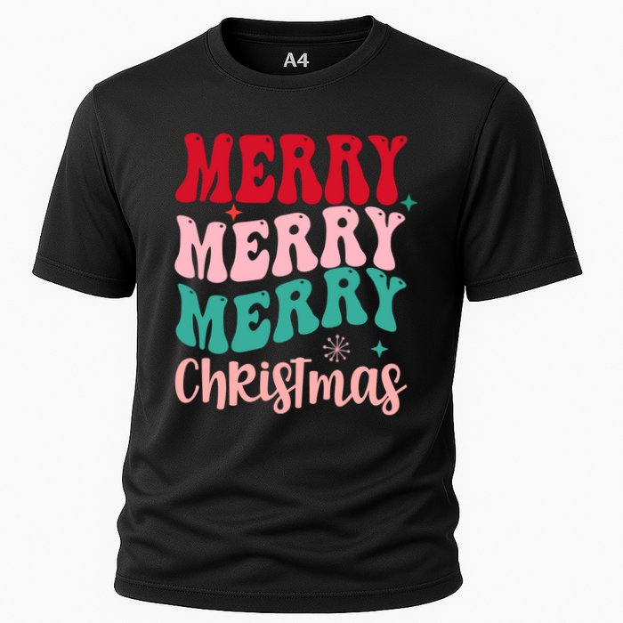 Merry Christmas Groovy Holiday Festive Performance Shirt