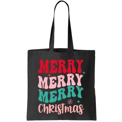 Merry Christmas Groovy Holiday Festive Bag