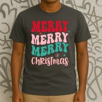 Merry Christmas Groovy Holiday Festive T-Shirt