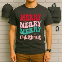 Merry Christmas Groovy Holiday Festive T-Shirt