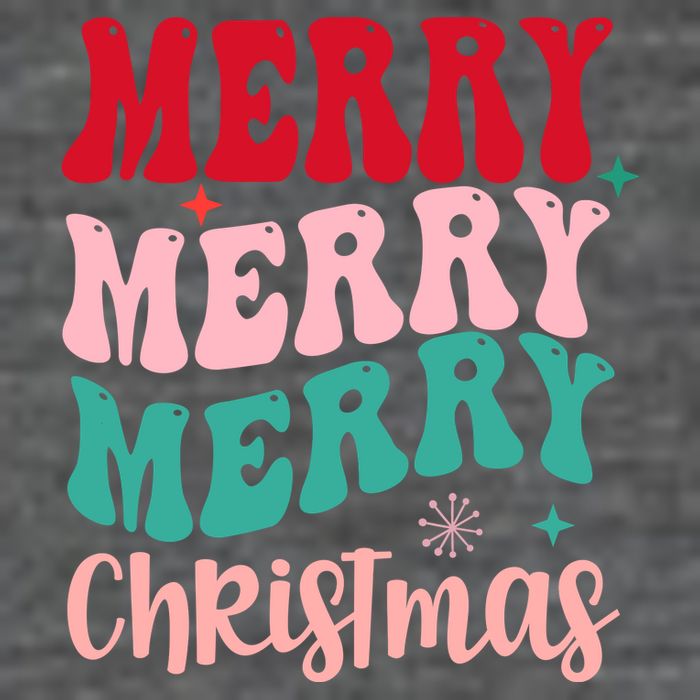 Merry Christmas Groovy Holiday Festive T-Shirt