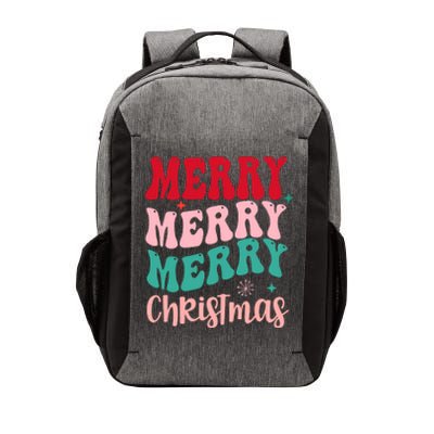 Merry Christmas Groovy Holiday Festive Vector Backpack