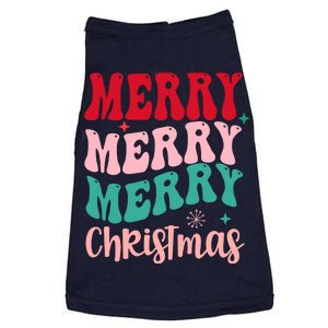 Merry Christmas Groovy Holiday Festive Doggie Tank