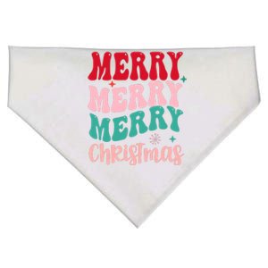 Merry Christmas Groovy Holiday Festive USA-Made Doggie Bandana