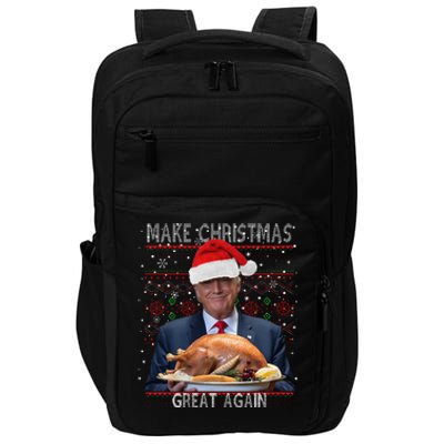 Make Christmas Great Again Trump Pajamas Ugly (9) Impact Tech Backpack