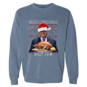 Make Christmas Great Again Trump Pajamas Ugly (9) Garment-Dyed Sweatshirt