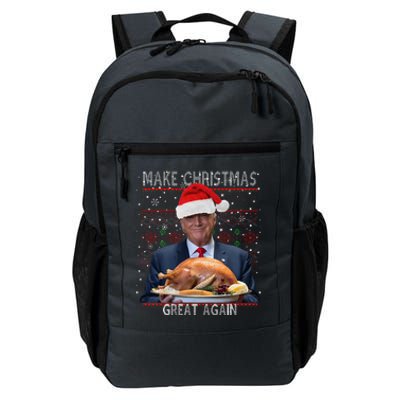 Make Christmas Great Again Trump Pajamas Ugly (9) Daily Commute Backpack