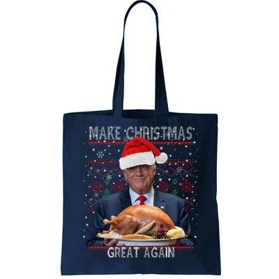 Make Christmas Great Again Trump Pajamas Ugly (9) Tote Bag