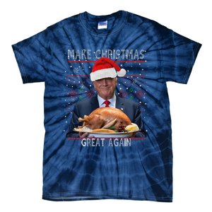 Make Christmas Great Again Trump Pajamas Ugly (9) Tie-Dye T-Shirt