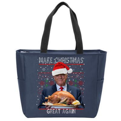 Make Christmas Great Again Trump Pajamas Ugly (9) Zip Tote Bag