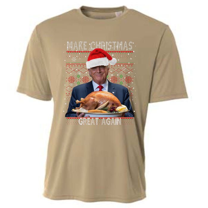 Make Christmas Great Again Trump Pajamas Ugly (9) Cooling Performance Crew T-Shirt