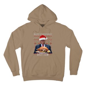 Make Christmas Great Again Trump Pajamas Ugly (9) Hoodie